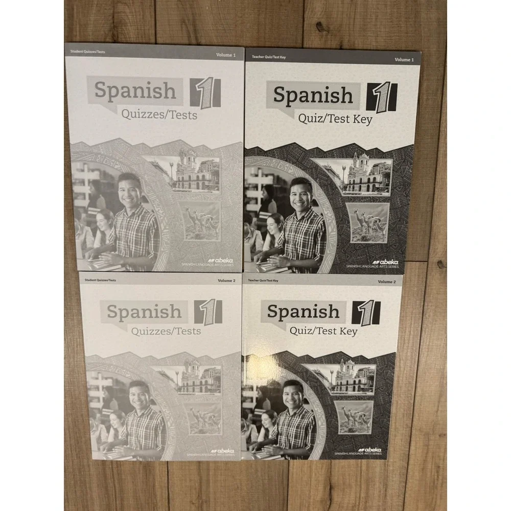Abeka Spanish 1 Student Quizzes & Tests Volumes 1 & 2 & Teacher Keys Brand New